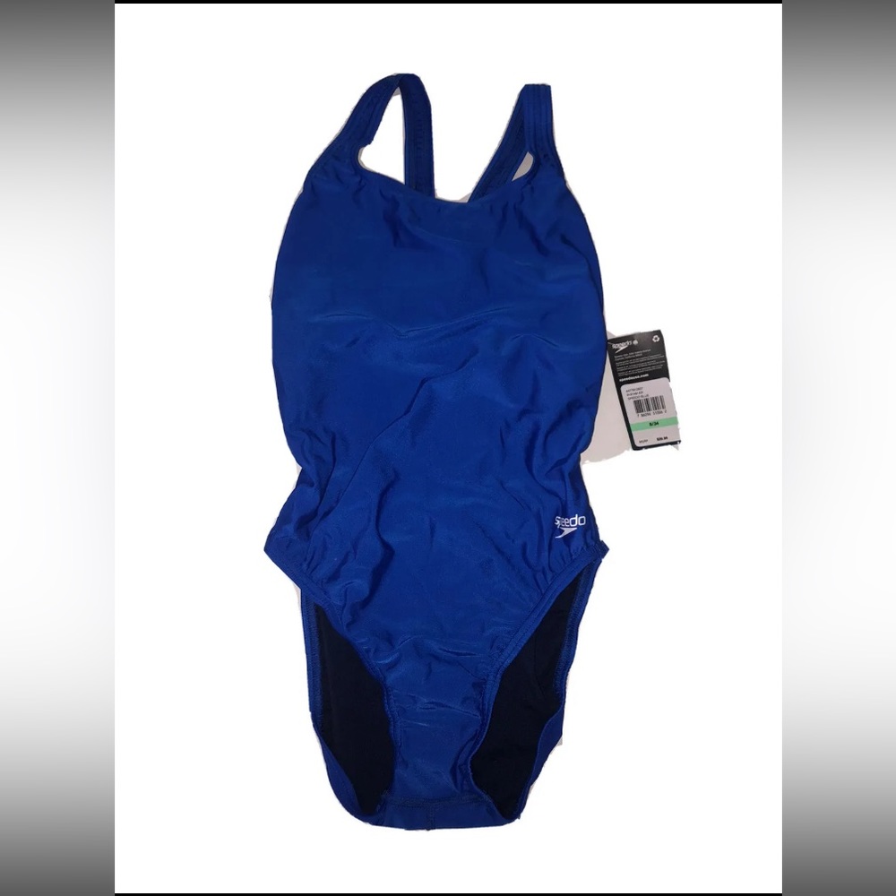 C1 Speedo Women'S Solid Super Prolt Durable One Piece Swimsuit Speedo Blue 34